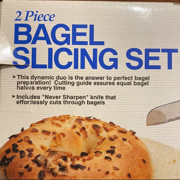 Progressive International  2 Piece Clear Acrylic Bagel Slicing Set Holder + NEW - Picture 5 of 10